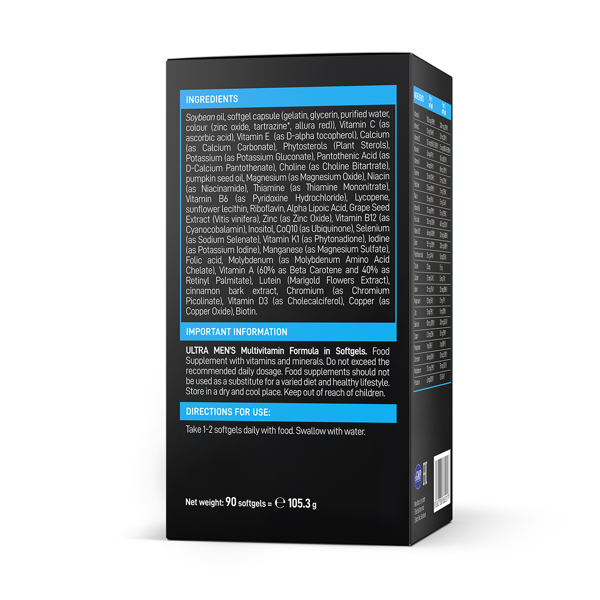 VPLAB Ultra Vyrų multivitaminų formulė, 90 minkštųjų kapsulių paveikslėlis
