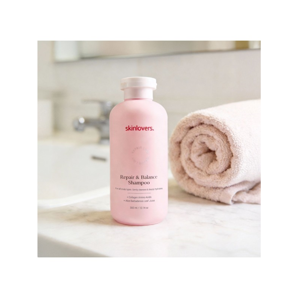 SKINLOVERS,   Atkuriamasis Šampūnas Dažytiems Ir Pažeistiems Plaukams „Repair & Balance, 300ml