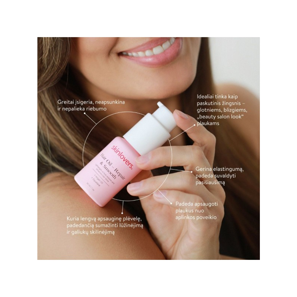 Skinlovers  Atkuriantis Ir Glotninantis Plaukų Aliejus 30ml.