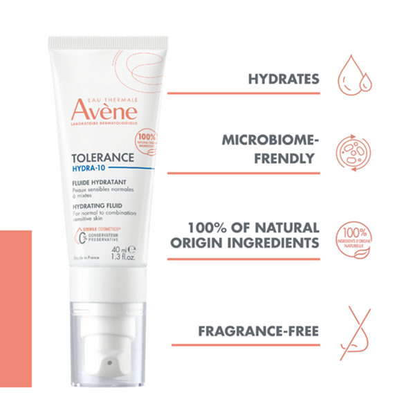 AVENE TOLERANCE HYDRA-10, drėkinamasis fluidas, 40ml paveikslėlis AVENE TOLERANCE HYDRA-10, drėkinamasis fluidas, 40ml paveikslėlis