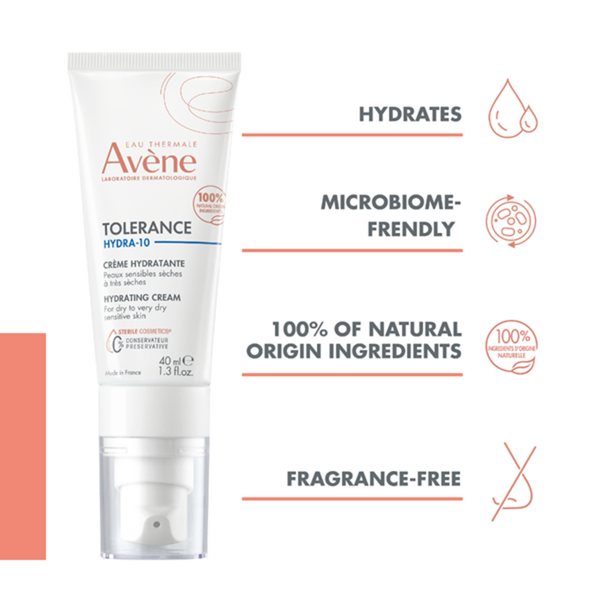 AVENE TOLERANCE HYDRA-10, drėkinamasis kremas, 40ml paveikslėlis