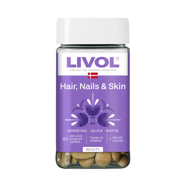 LIVOL HAIR, SKIN & NAILS, 60 tablečių paveikslėlis LIVOL HAIR, SKIN & NAILS, 60 tablečių paveikslėlis