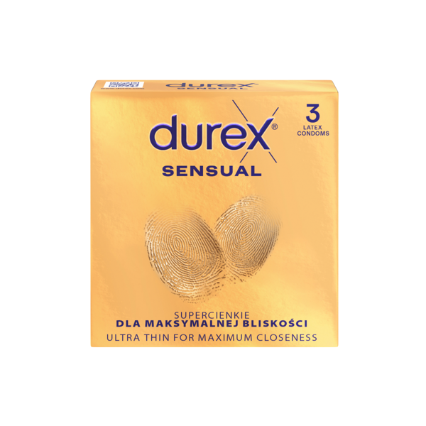 DUREX SENSUAL, prezervatyvai, 3 vnt. paveikslėlis