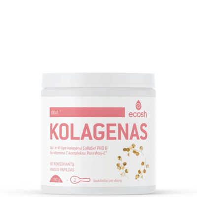 ECOSH Kolagenas CollaSel PRO B su vitaminu C, neutralaus skonio, milteliai, 200 g paveikslėlis
