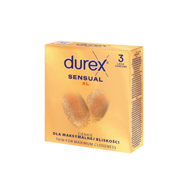 DUREX SENSUAL XL, prezervatyvai, 3 vnt. paveikslėlis