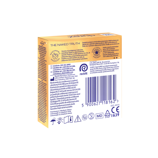 DUREX SENSUAL XL, prezervatyvai, 3 vnt. paveikslėlis