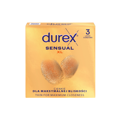 DUREX SENSUAL XL, prezervatyvai, 3 vnt. paveikslėlis