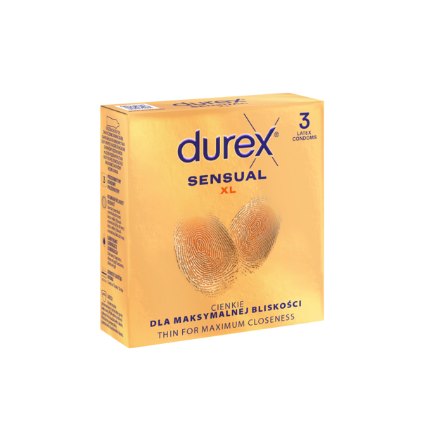 DUREX SENSUAL XL, prezervatyvai, 3 vnt. paveikslėlis