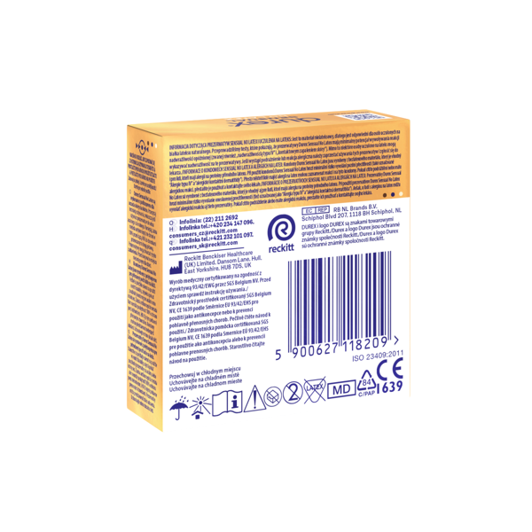 DUREX SENSUAL NO LATEX, prezervatyvai, 3 vnt. paveikslėlis