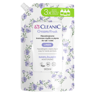 CLEANIC LINEN, hypoalerginis skystas muilas, 900ml