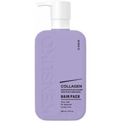 Kensuko Kaukė Collagen Hair Pack KEN196510, ploniems, trapiems plaukams, 400 ml