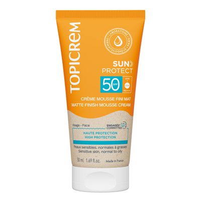 TOPICREM, Sun Protect Matte finish, apsauginis veido kremas, SPF50, 50ml paveikslėlis