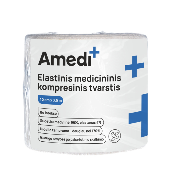AMEDIPLUS, elastinis tvarstis, 10cmx3,5 m paveikslėlis