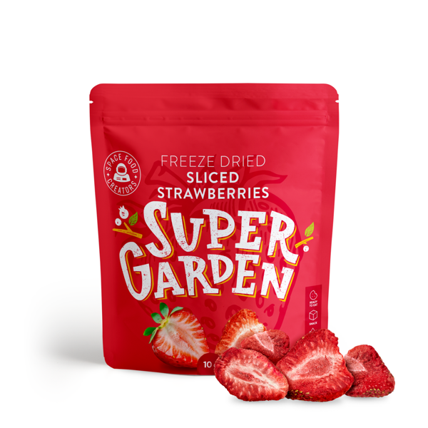 SUPERGARDEN šaltyje džiovintos braškių juostelės