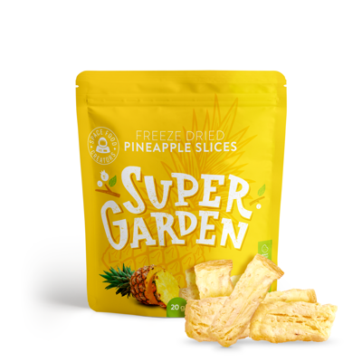 SUPERGARDEN šaltyje džiovintos ananasų skiltelės, 20g