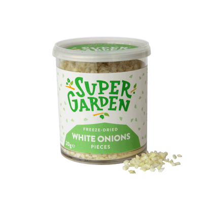 SUPERGARDEN, baltųjų svogūnų gabaliukai, džiovinti šaltyje, M 20g