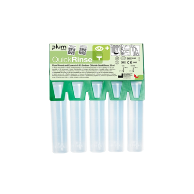 PLUM, 5160 QuickRinse, akių plovimo ampulių papildymas, 5x20ml paveikslėlis