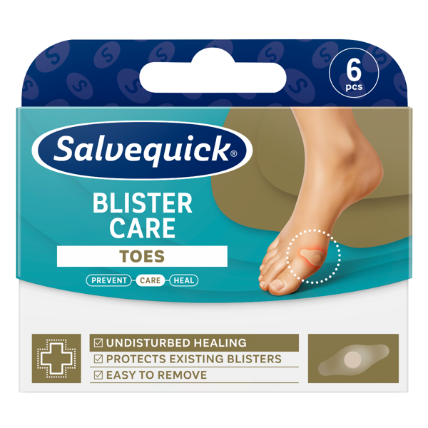 SALVEQUICK, Blister Care Toes, pleistrai, 6 vnt. paveikslėlis