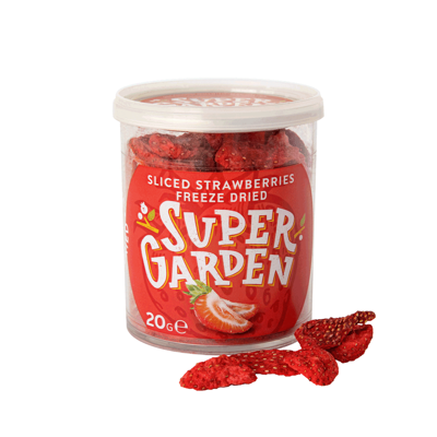 SUPER GARDEN šaltyje džiovintos braškių juostelės 20g
