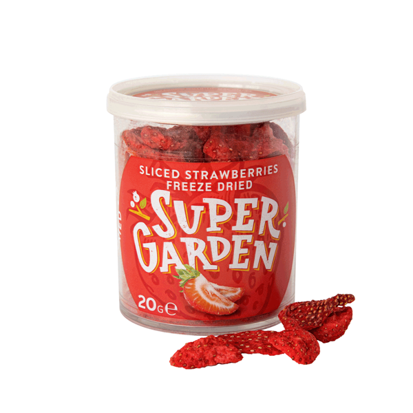 SUPER GARDEN šaltyje džiovintos braškių juostelės 20g