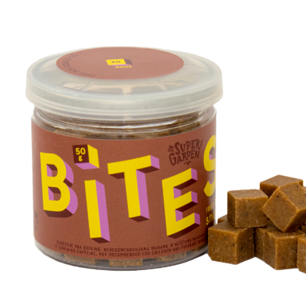 SUPERGARDEN, BITES, datulių ir kavos energetinis užkandis 45g
