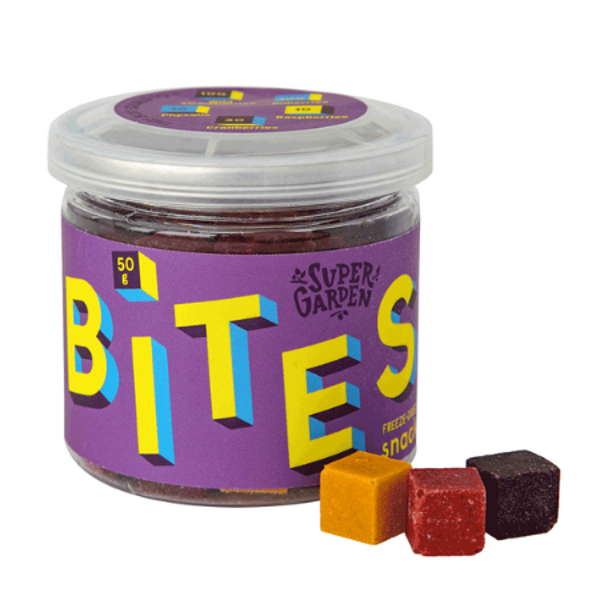 SUPERGARDEN, BITES, super maisto užkandis, džiovintas šaltyje