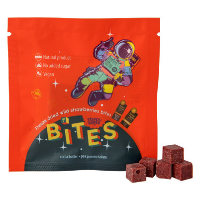 SUPERGARDEN BITES liofilizuotas užkandis su laukinėmis braškėmis