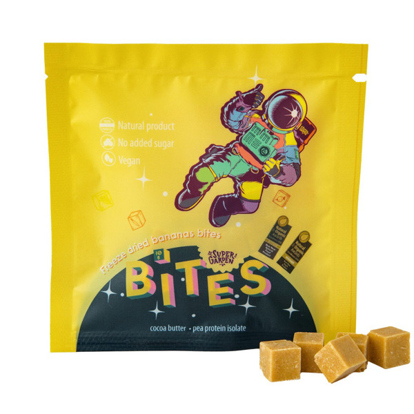 SUPERGARDEN BITES liofilizuoti užkandžiai su bananais