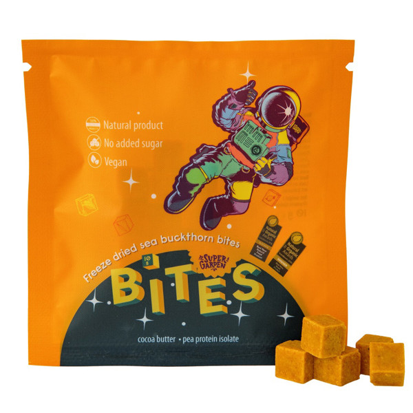 SUPERGARDEN BITES liofilizuoti užkandžiai su fizaliu SUPERGARDEN BITES liofilizuoti užkandžiai su fizaliu