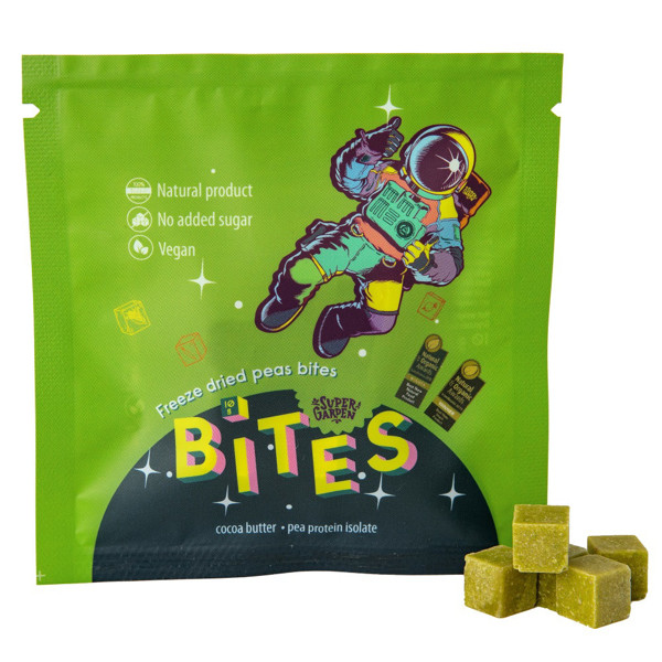 SUPERGARDEN BITES liofilizuoti užkandžiai su žirneliais