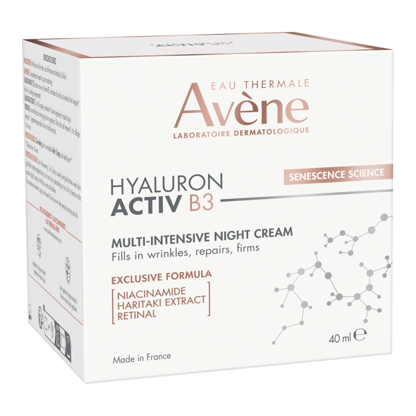 AVENE HYALURON, intensyvus naktinis veido kremas, 40 ml paveikslėlis
