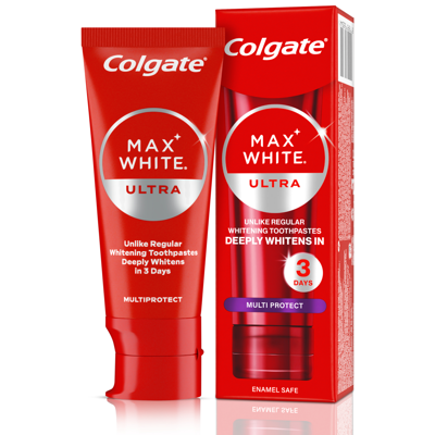 COLGATE, MAX WHITE ULTRA MULTI PROTECT, dantų pasta, 50ml paveikslėlis