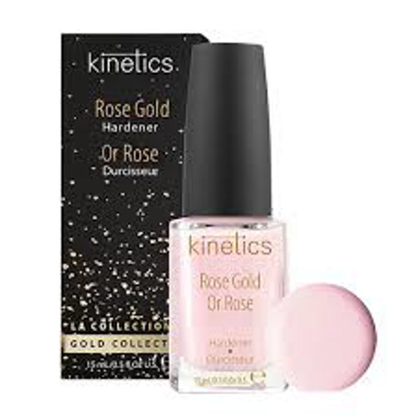 Kinetics Rožinio aukso stipriklis nagams, 15ml KGC02 Kinetics Rožinio aukso stipriklis nagams, 15ml KGC02