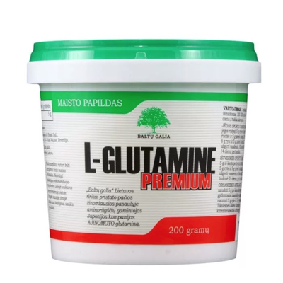BG L-GLUTAMINE PREMIUM, 200 g. miltelių paveikslėlis
