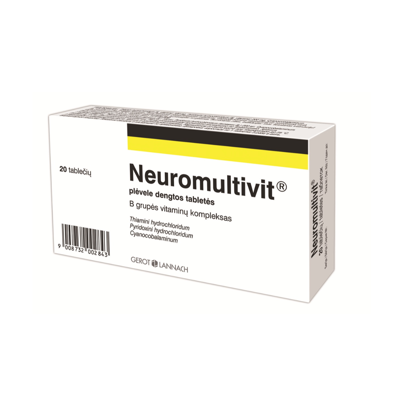 NEUROMULTIVIT, plėvele dengtos tabletės, N20 paveikslėlis