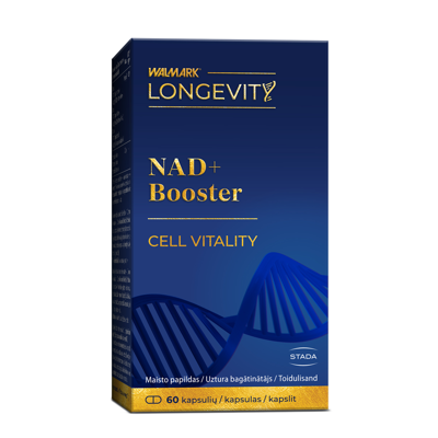 LONGEVITY NAD+ Booster, 60 kapsulių paveikslėlis