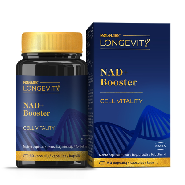LONGEVITY NAD+ Booster, 60 kapsulių paveikslėlis