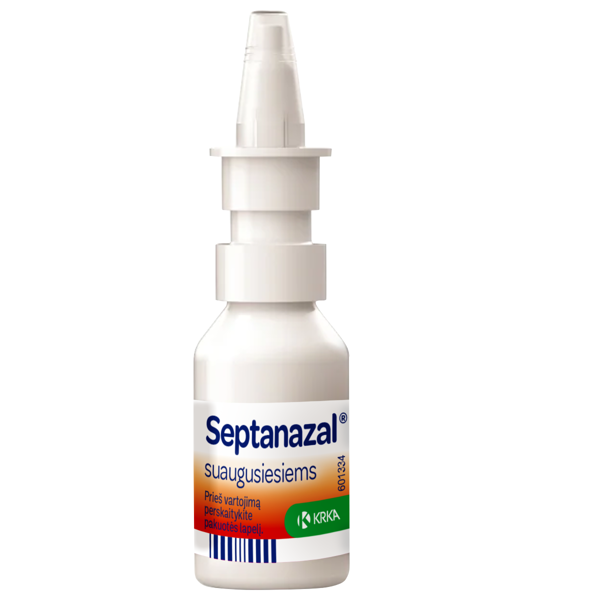 SEPTANAZAL, 1 mg/50 mg/ml, nosies purškalas (tirpalas), suaugusiesiems, 10 ml paveikslėlis