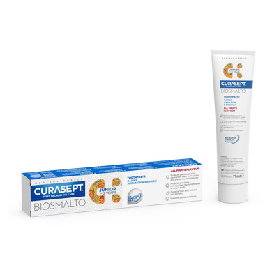 CURASEPT BIOSMALTO JUNIOR, vaikiška dantų pasta, 75 ml paveikslėlis