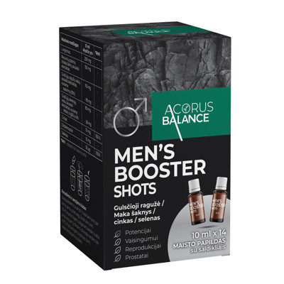 ACORUS BALANCE MEN'S BOOSTER SHOTS, geriamasis tirpalas, 10ml, N14 paveikslėlis