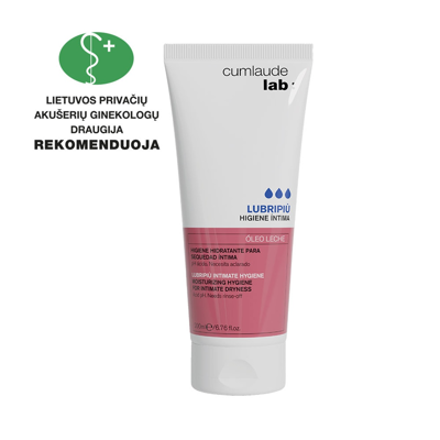 CUMLAUDE LUBRIPIU, intensyviai drėkinantis intymios higienos kreminis-aliejinis prausiklis, 200 ml paveikslėlis