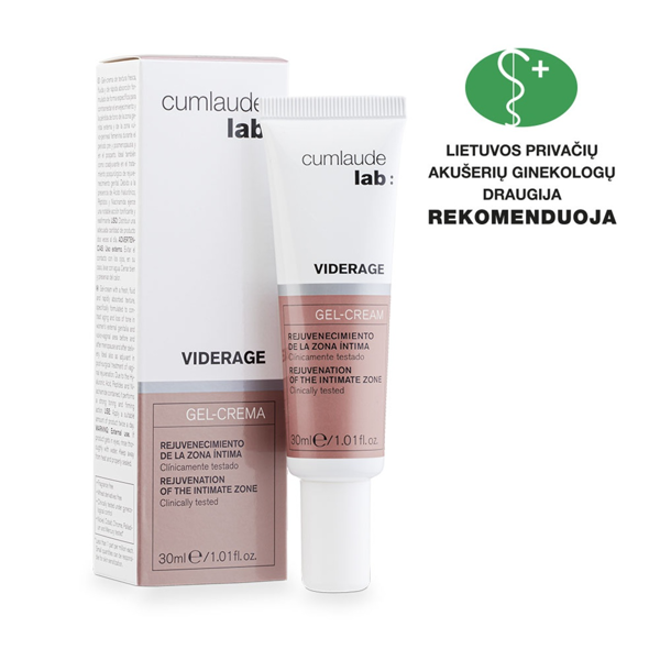 CUMLAUDE VIDERAGE, intymios srities drėkinamasis gelis-kremas, 30 ml paveikslėlis