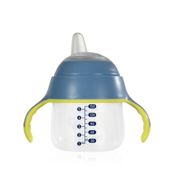 BABOO® gertuvė su silikoniniu snapeliu, Blue Haze, 6+ mėn