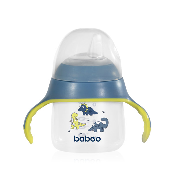 BABOO® gertuvė su silikoniniu snapeliu, Blue Haze, 6+ mėn