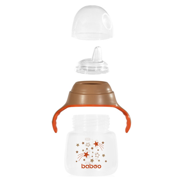 BABOO® gertuvė su silikoniniu snapeliu, Au Naturale, 6+ mėn