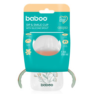 BABOO® gertuvė su silikoniniu snapeliu, Peachy Keen, 6+ mėn