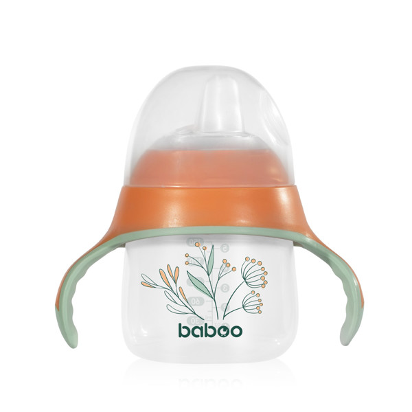 BABOO® gertuvė su silikoniniu snapeliu, Peachy Keen, 6+ mėn