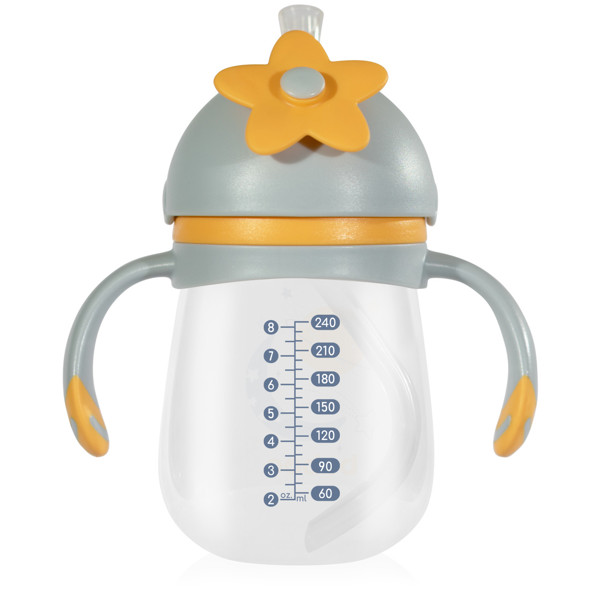 BABOO® gertuvė su silikoniniu šiaudeliu, Blue Haze, 9+ mėn BABOO® gertuvė su silikoniniu šiaudeliu, Blue Haze, 9+ mėn