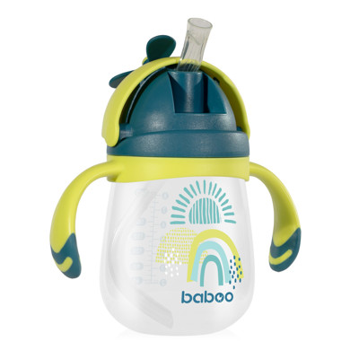 BABOO® gertuvė su silikoniniu šiaudeliu, Lagoon Fiesta, 9+ mėn