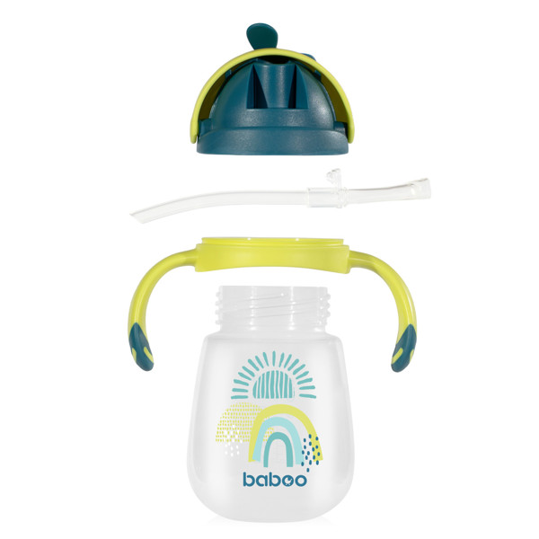 BABOO® gertuvė su silikoniniu šiaudeliu, Lagoon Fiesta, 9+ mėn